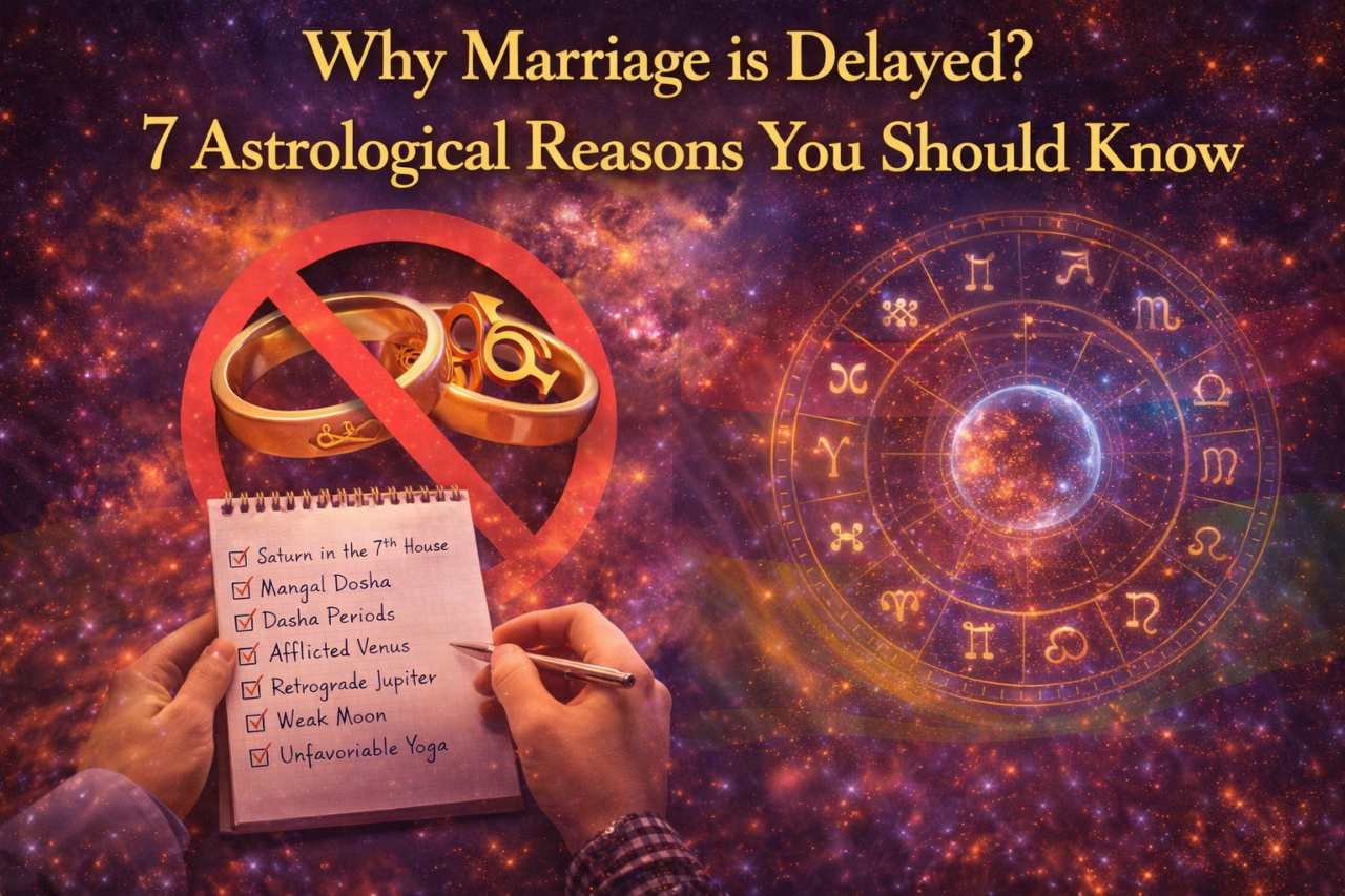 Reasons for delay in marriage as per Astrology – Top 7 Reasons & Real Solutions